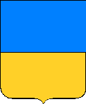 Coupé d'azur et d'or