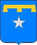 D'azur à l'étoile d'argent,
au lambel d'or