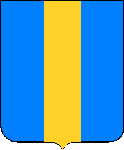 D'azur au pal d'or