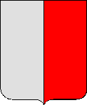 Parti d'argent et de gueules