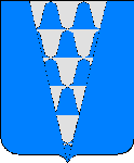 D'azur à la pile de vair