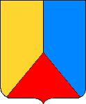 Tiercé en pairle
renversé d'or, d'azur et de gueules